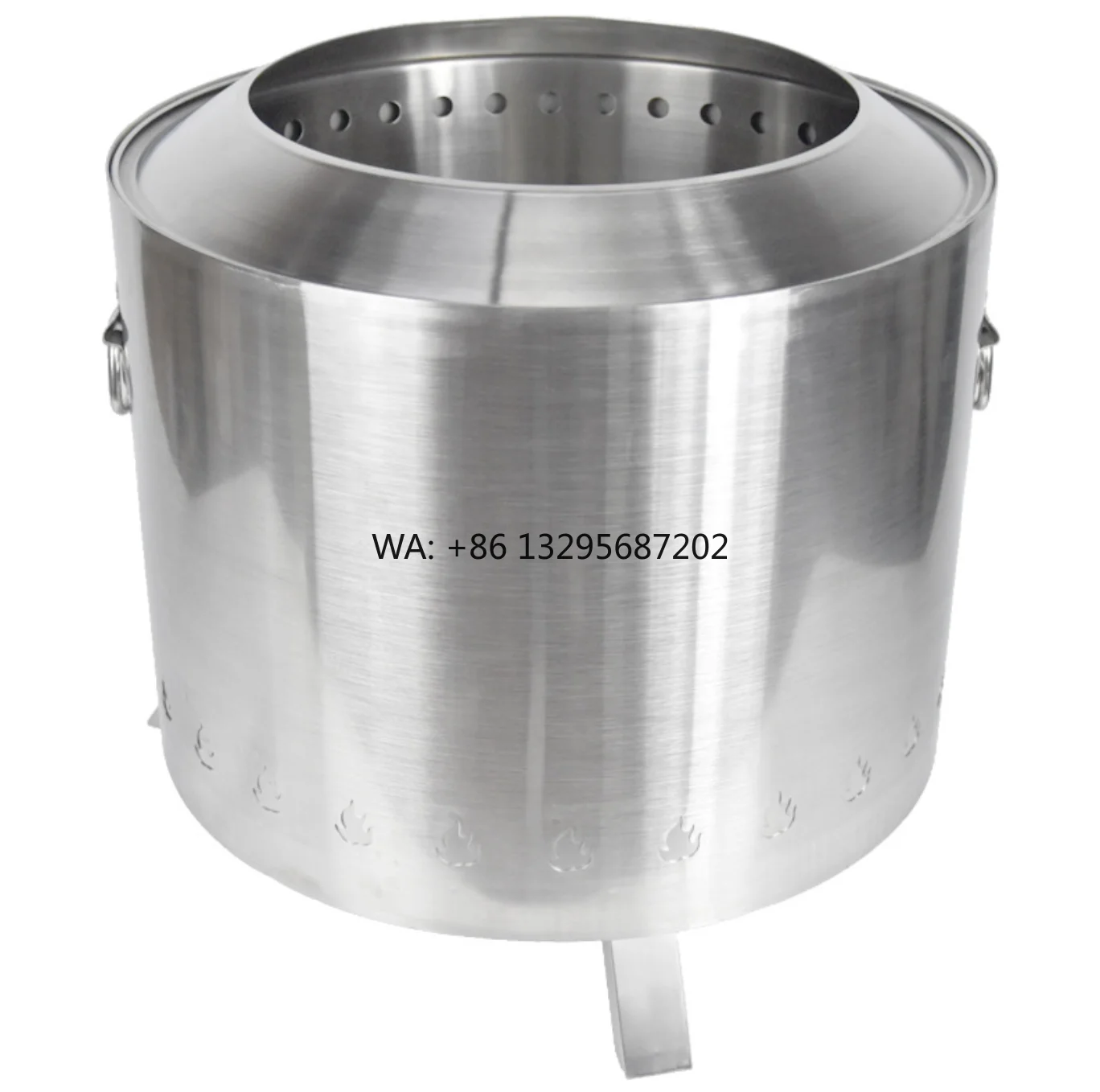 

Large Stainless Steel Fire Pit for Indoor Patio or Outdoor Camping Smokeless BBQ Campfire Stove Armed Camping