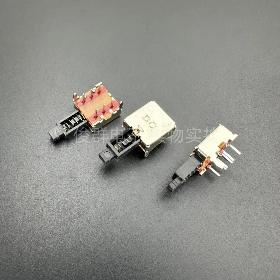 50pcs/high quality DC A05 straight key switch self-locking key switch PS-22E02(2P2T)6 foot side press