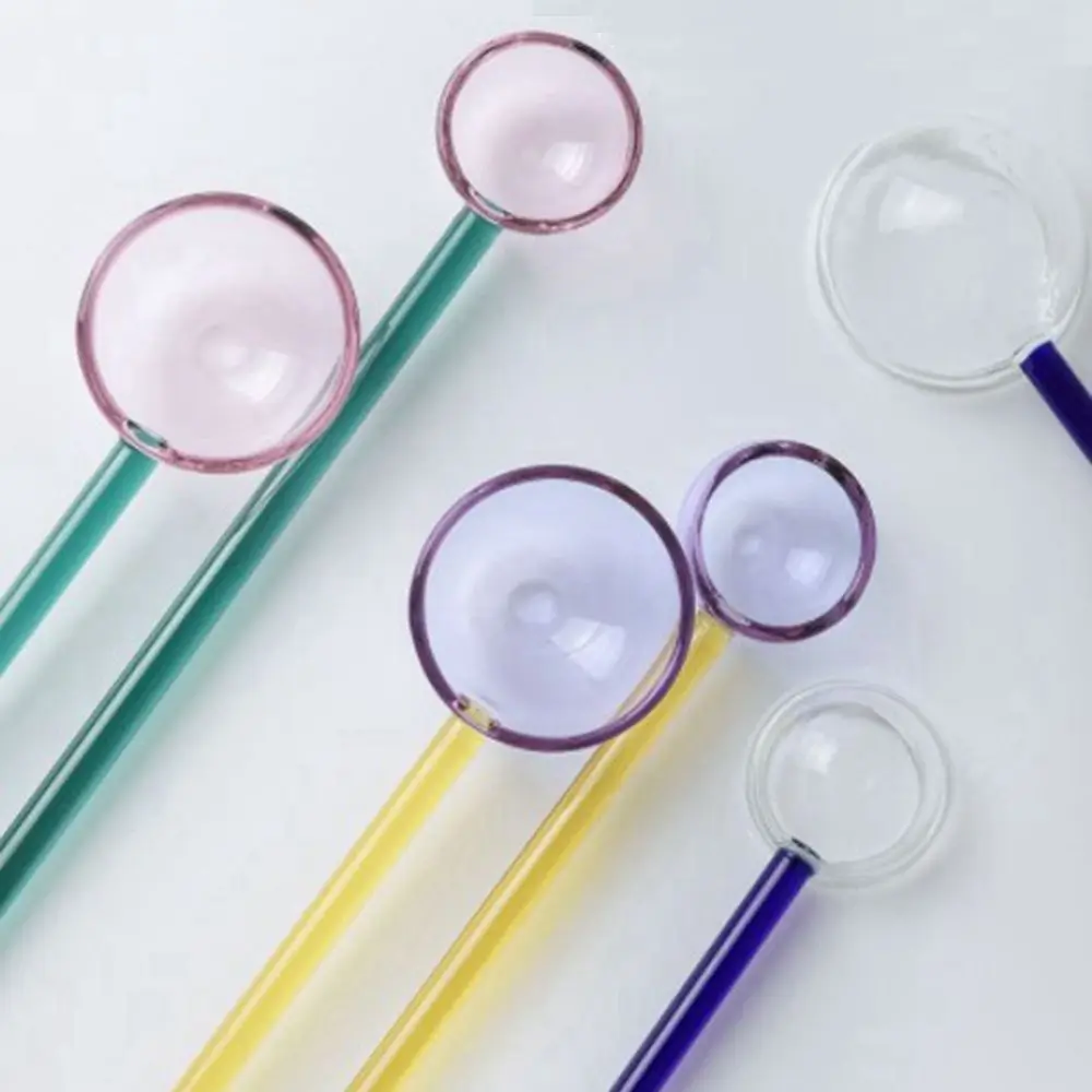 

Colored Transparent Creative Kitchen Gadgets Coffee Scoop Glass Milk Spoon Spoon Stirring Spoons Tableware Stirrer