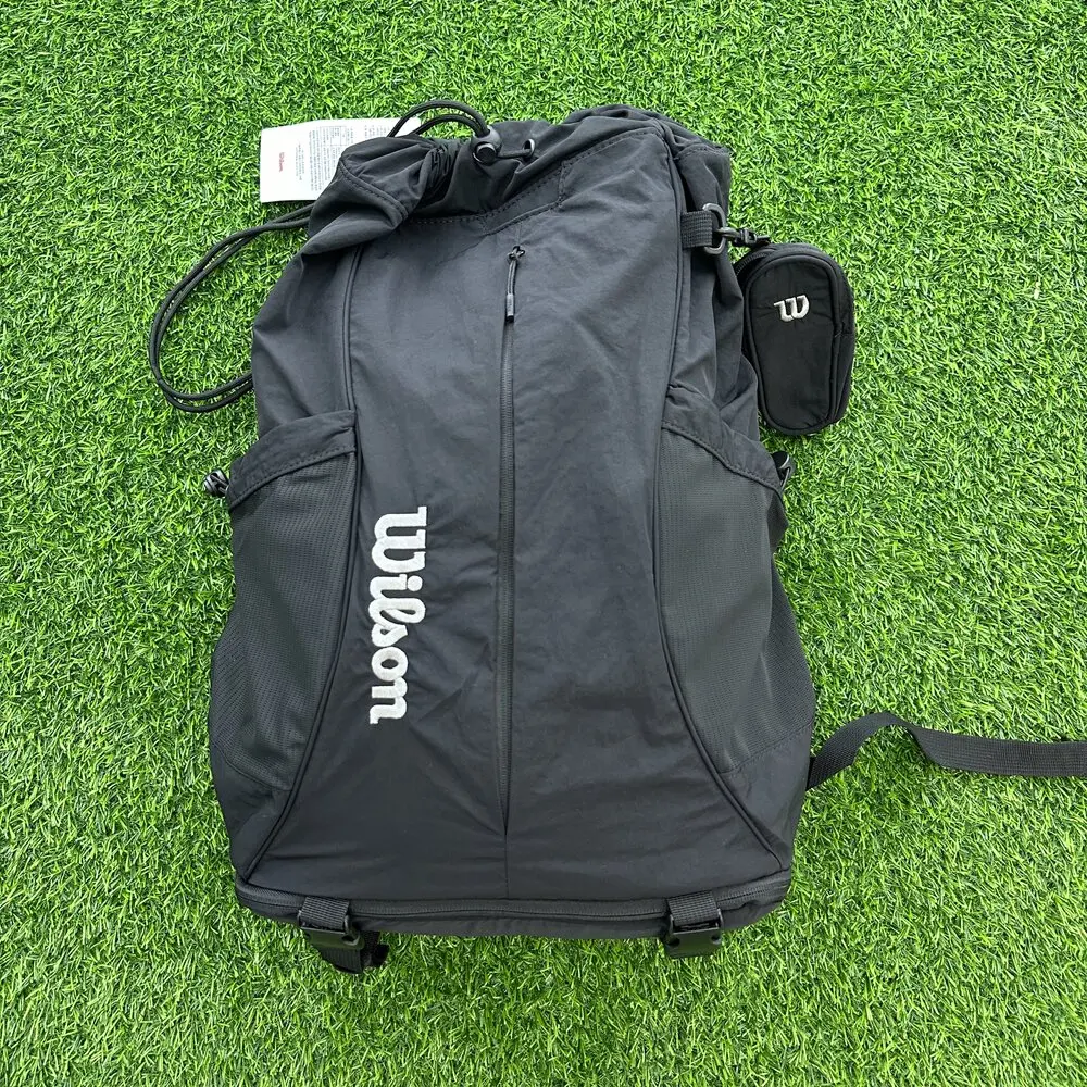 Wilson Tennis Racket Bag Drawstring Backpack Insulated Racket Compartment Independent Shoe Compartment 20L