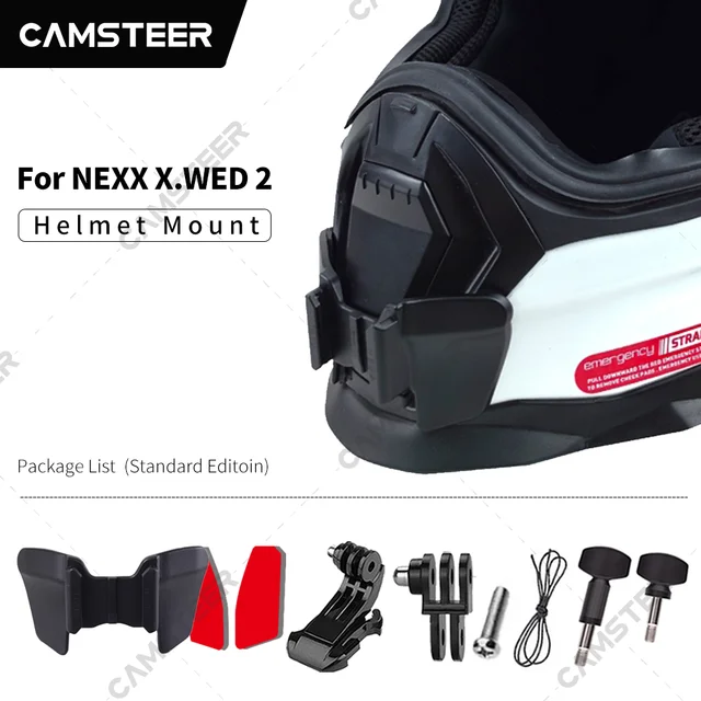 NEXX X.WED 2 Dostosowany uchwyt na podbródek do kasku motocyklowego GoPro 12 11 10 9 Insta360 X4 X3 Ace pro DJI Action 3/4 Akcesoria do kamer