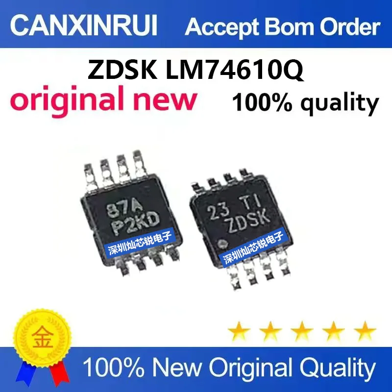 (5-100pieces)Brand new original LM74610QDGKRQ1, silk screen ZDSK, SMD MSOP8 diode controller chip