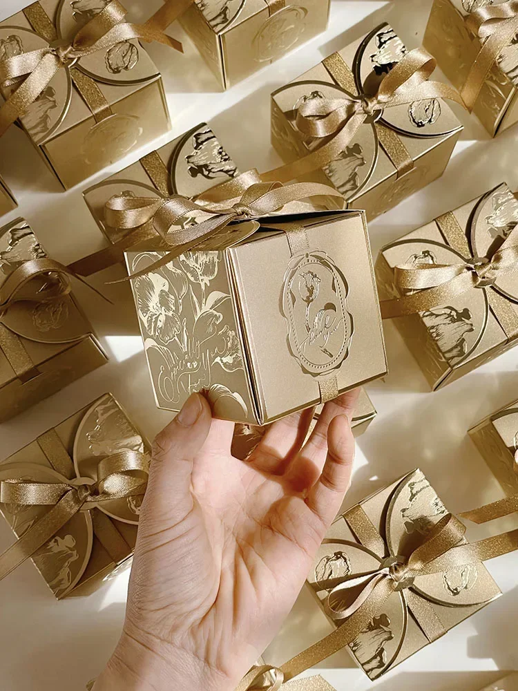 Tulips Flower Candy Box Gift Cardboard Boxes Gift Packing Box Small Gift Box For Wedding Birthday Baby Shower Party Decorate view 3