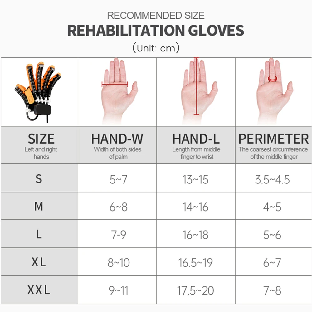 Electric Rehabilitation Hand Finger Function Rehabilitation Robot Gloves for Stroke Patients Hemiplegia Hand Trainer Finger Care