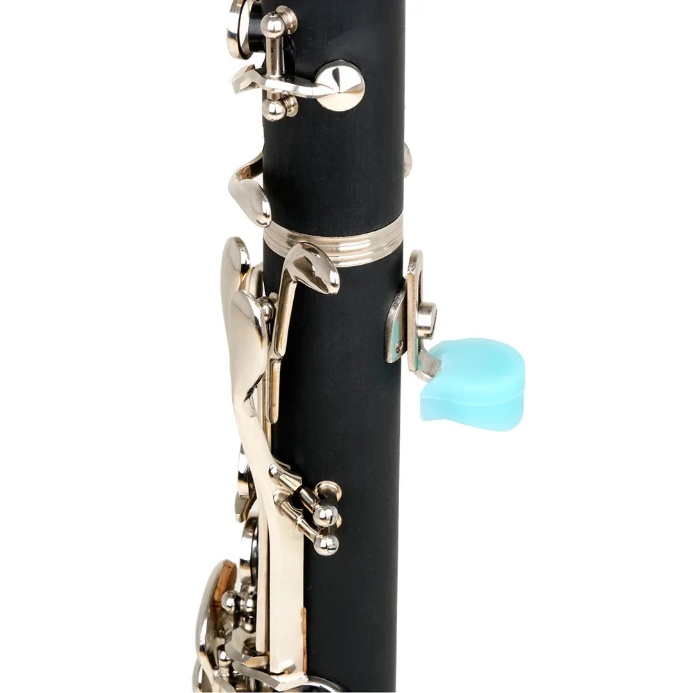 4 Pcs Clarinet Colored Round Thumb Pipe Pad Silicone Soft Clarinet Mouthpiece Caps for Clarinet Woodwind Protection Accessories