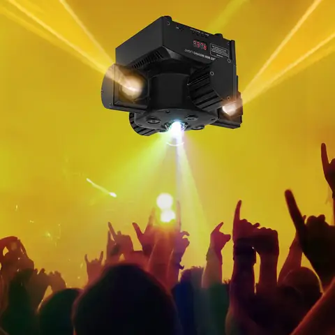 4 Arms Moving Head Stage Light, 150W RGBW Laser Magic Ball Light, DMX512 Voice Control for Party Club DJ Event Lighting