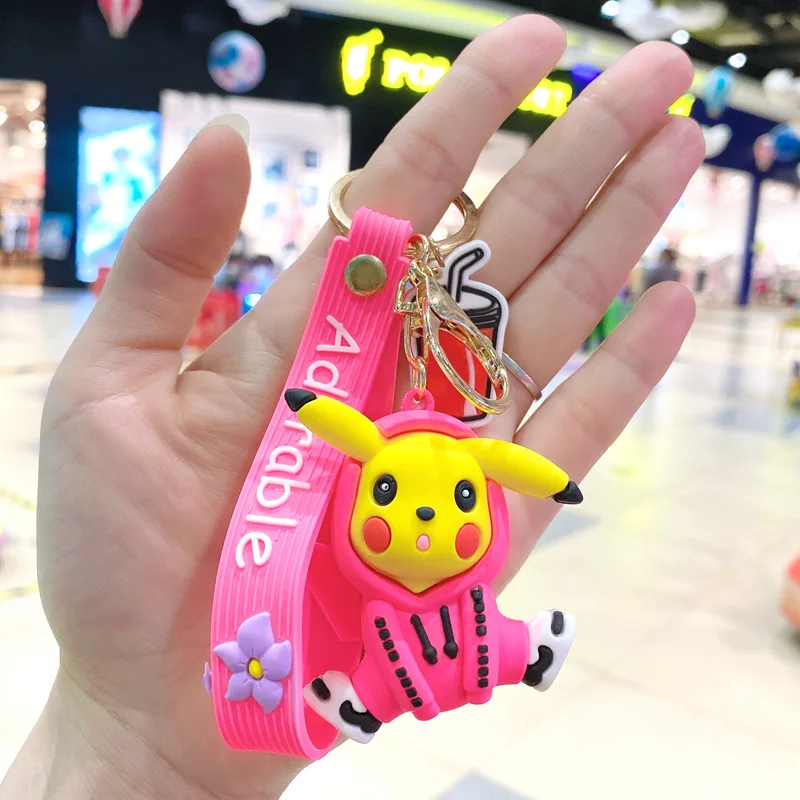 Pokemon sleutelhanger anime figuren Pikachu cartoon sleutelhanger Charmander Psyduck mode tas sleutelhanger hanger accessoires speelgoed kind cadeau