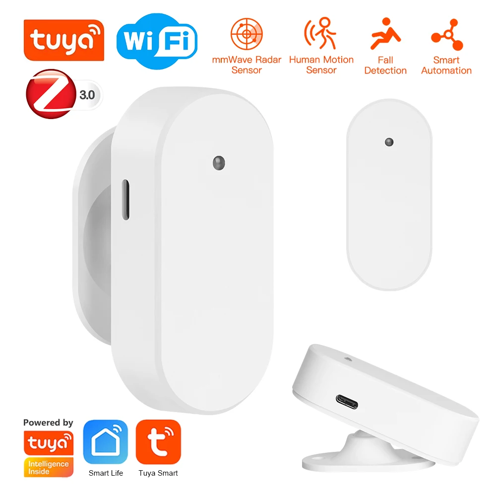 

Zigbee 3.0 Human Presence Detector Tuya WiFi MmWave Radar Body PIR Montion Sensor Intensity Detection Works With Home Assistant