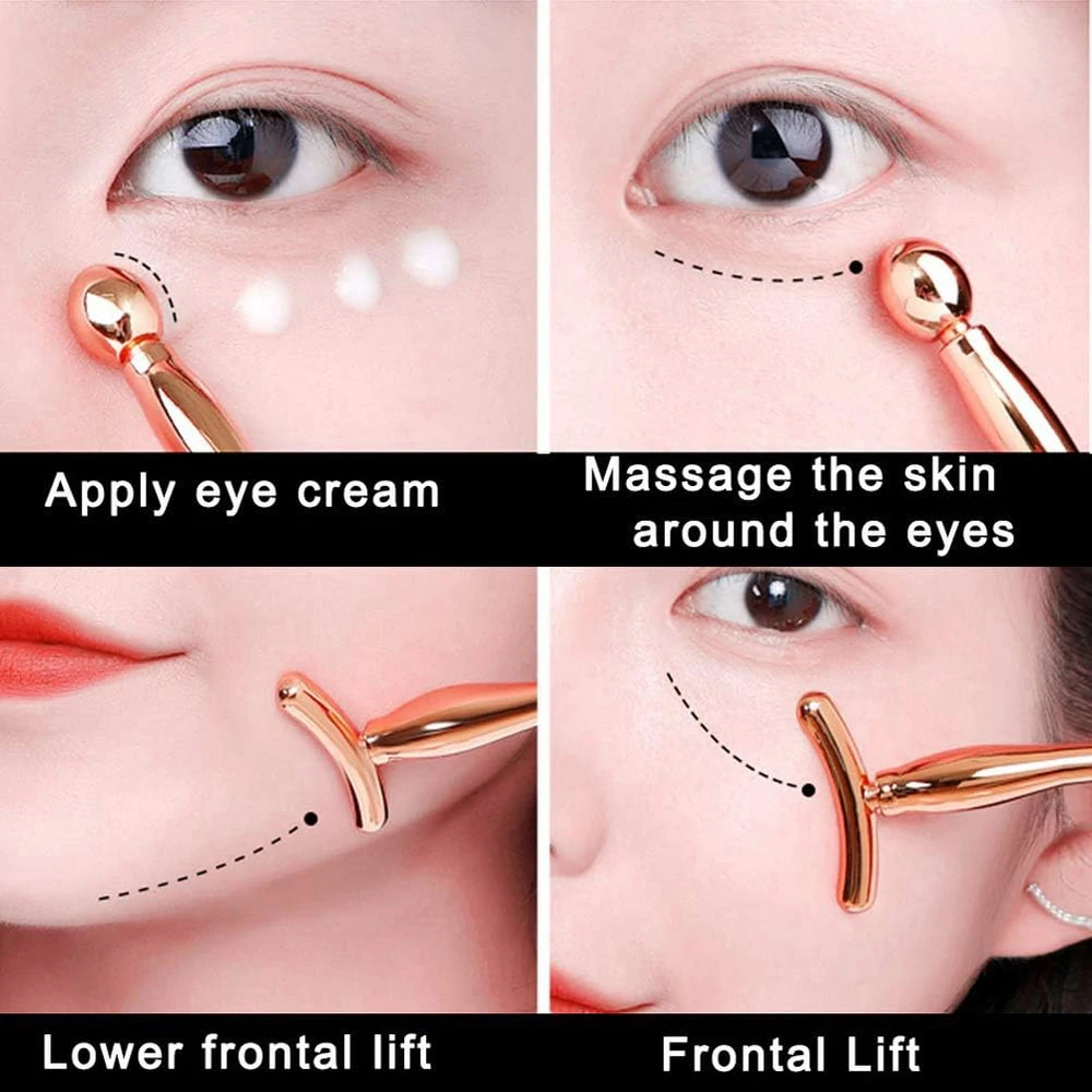 1PCS/2PCS Metal Eye Cream Applicator Wand Stick, Massager Tool for Facial Massage, Reduce Puffiness, Thin Face Magic Stick