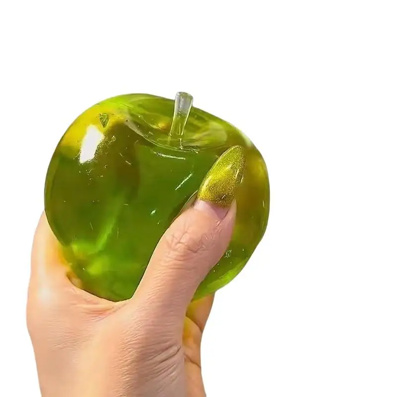 1 peça aliviar o estresse e ventilar brinquedos de raiva maçã verde plasticidade espremer brinquedo para aliviar o estresse para amigos