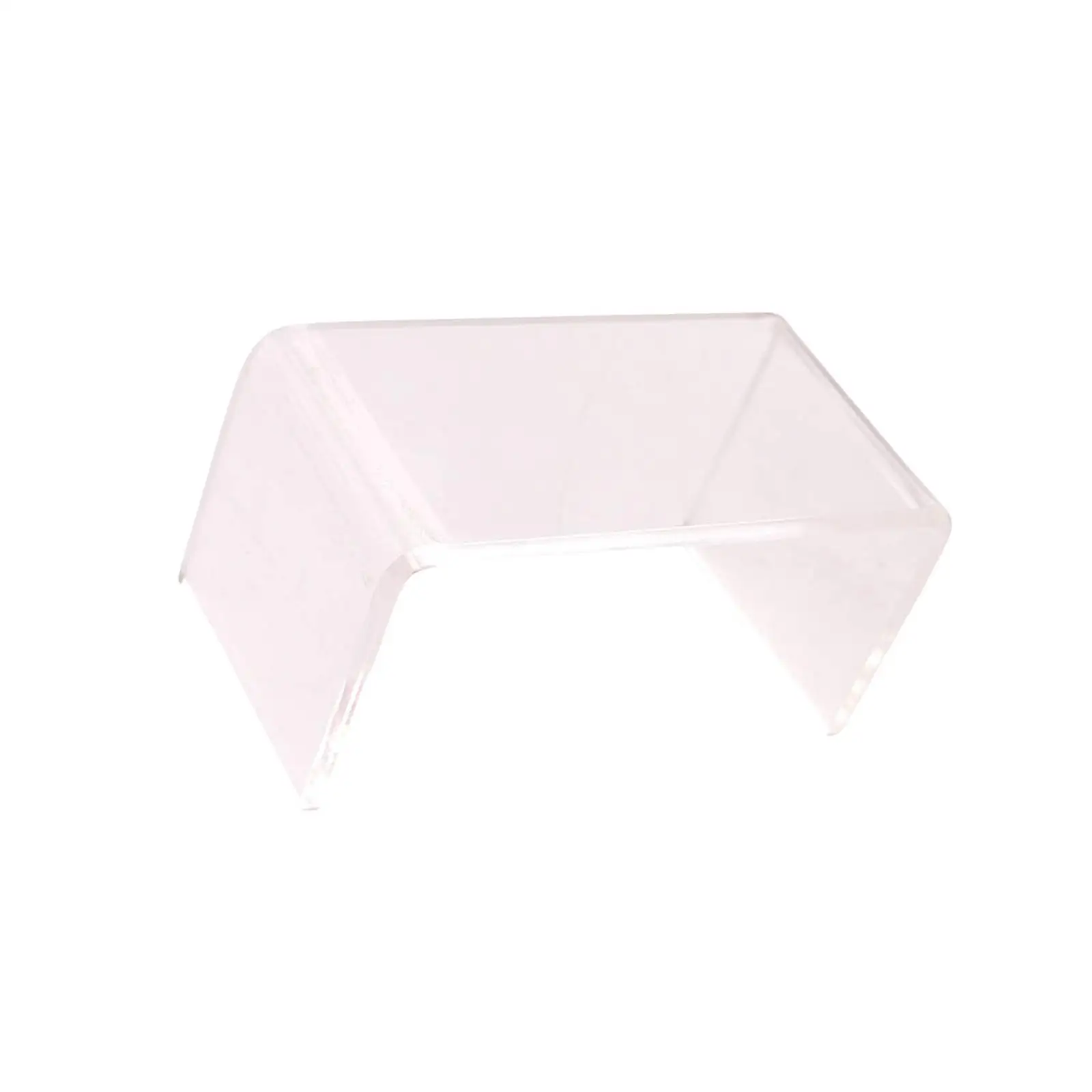 Dollshouse End Table Lifelike Design 1:12 Clear Floor Desk Rectangular Coffee and Side Table Mini Desk Model Dollhouse Accessory