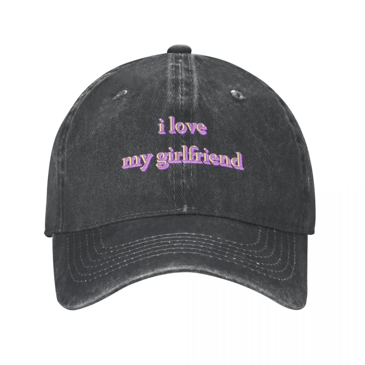 Copy of i love my girlfriend Cowboy Hat black Gentleman Hat Mens Caps Women's