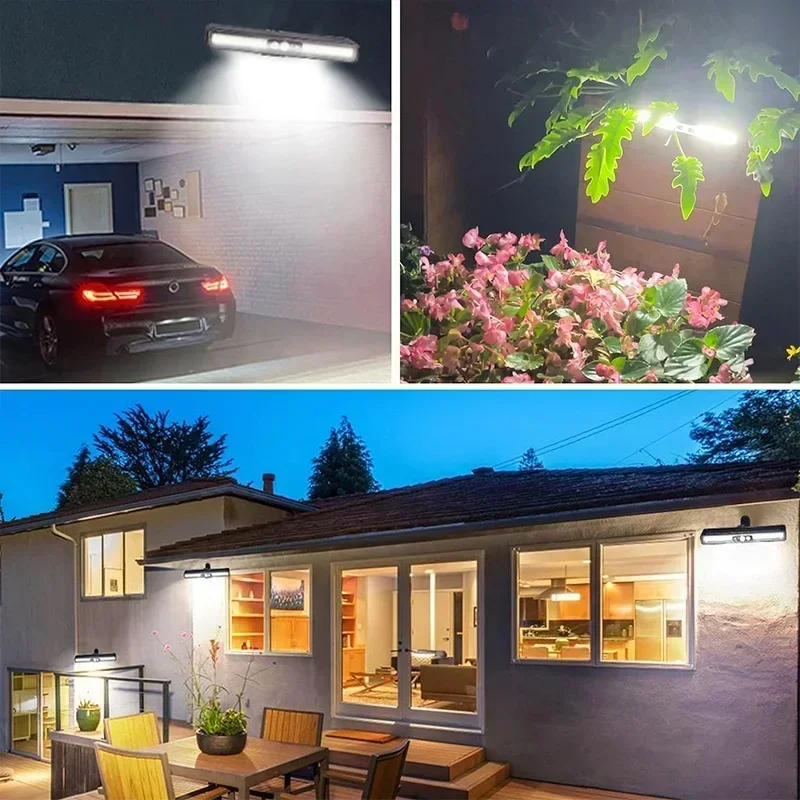 Sensore di movimento Luce solare paesaggistica 3 modalità Clip e lampada da parete per recinzione Cortile Giardino Gronda Cortile Garage Decorazione esterna