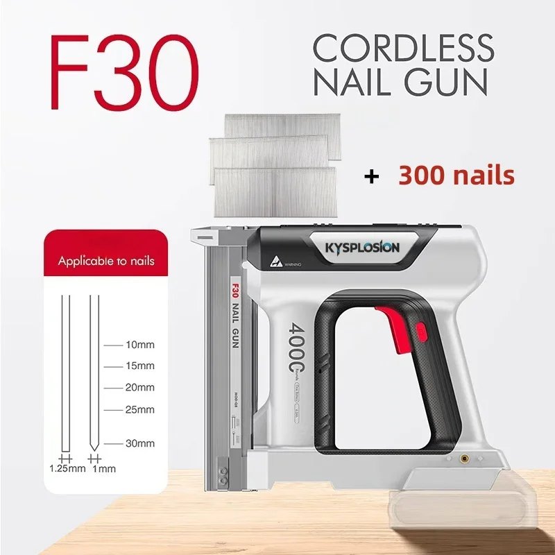 

KYS new Brushless Electric Nail Gun F30G Straight Staples For Makita 18V Battery Cordless Stapler Portable Home DIY Power Tools