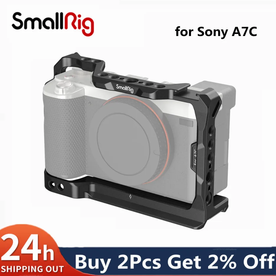 SmallRig A7C Aluminum Alloy Full Cage Camera for Sony A7C with Arca-Swiss Quick Release Plate ARRI Camera Cage 3081B