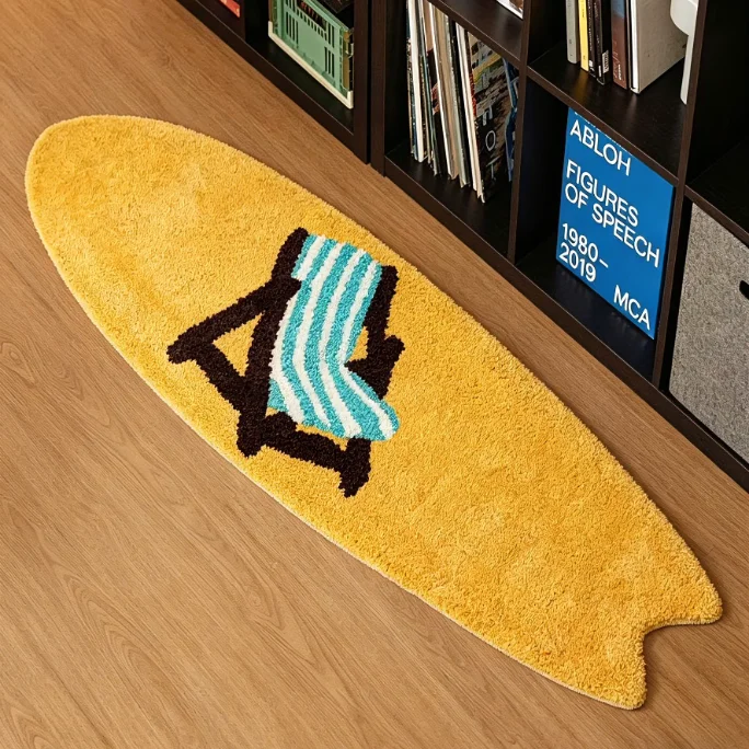 Summer Cartoon Tufting Bathroom Mat Soft Rug Bedroom Carpet Doormat Floor Anti Slip Pad Aesthetic Home Room Decor