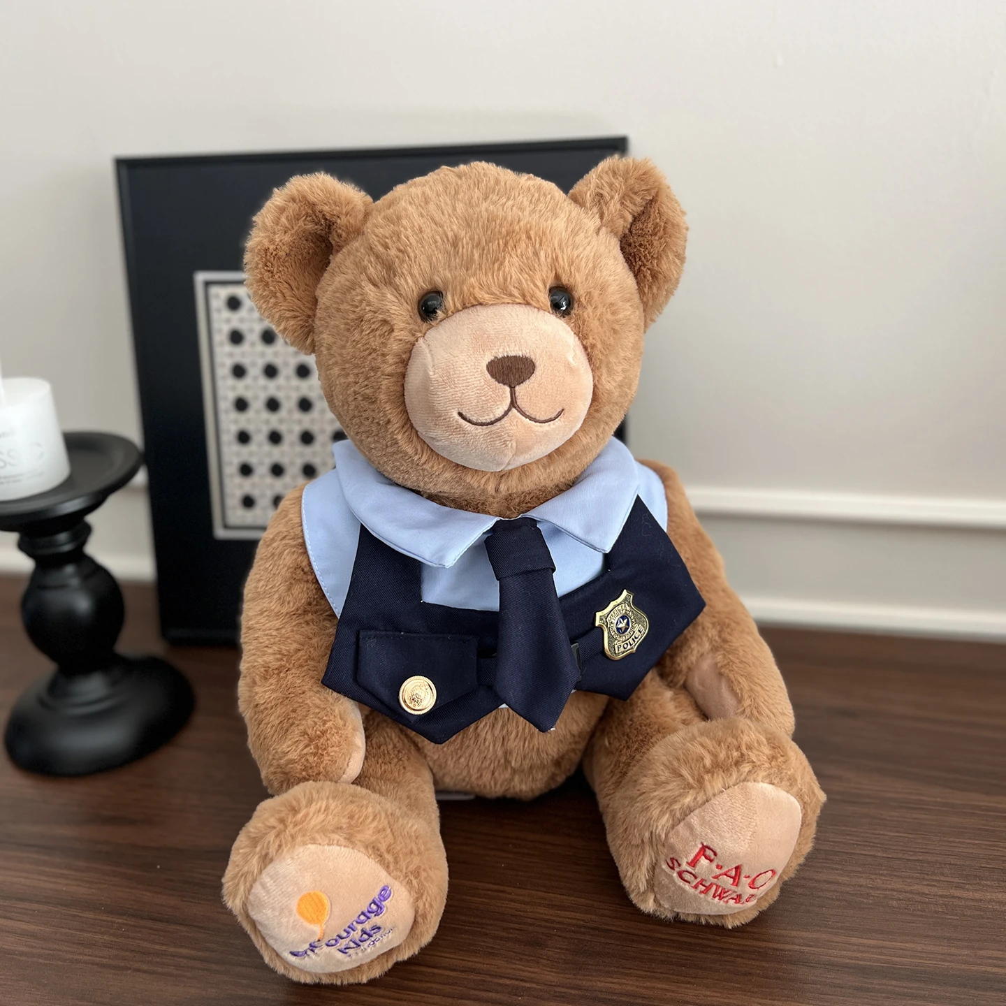 2025 New lovely Exquisite Original Teddy Bear with police uniform Plush Toy Super bear for Children's or girl Birthday Gifts