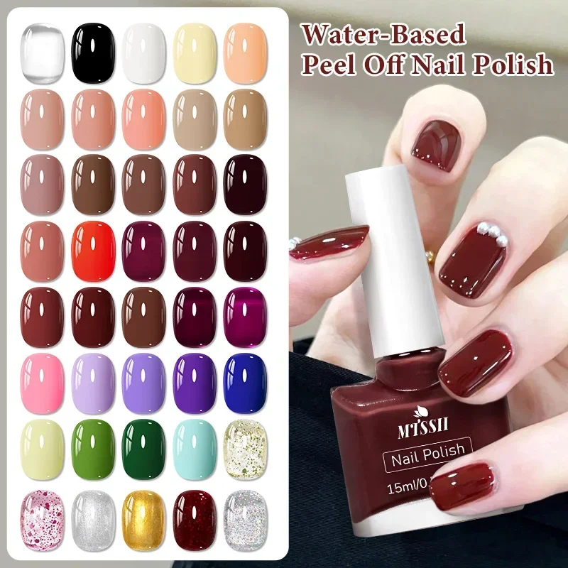 8pcs/set 15ml Water-Based Nail Polish Long Lasting Quick Drying No Need of Lamp to Cure Nail Supplies Vernis for Nails Manicure