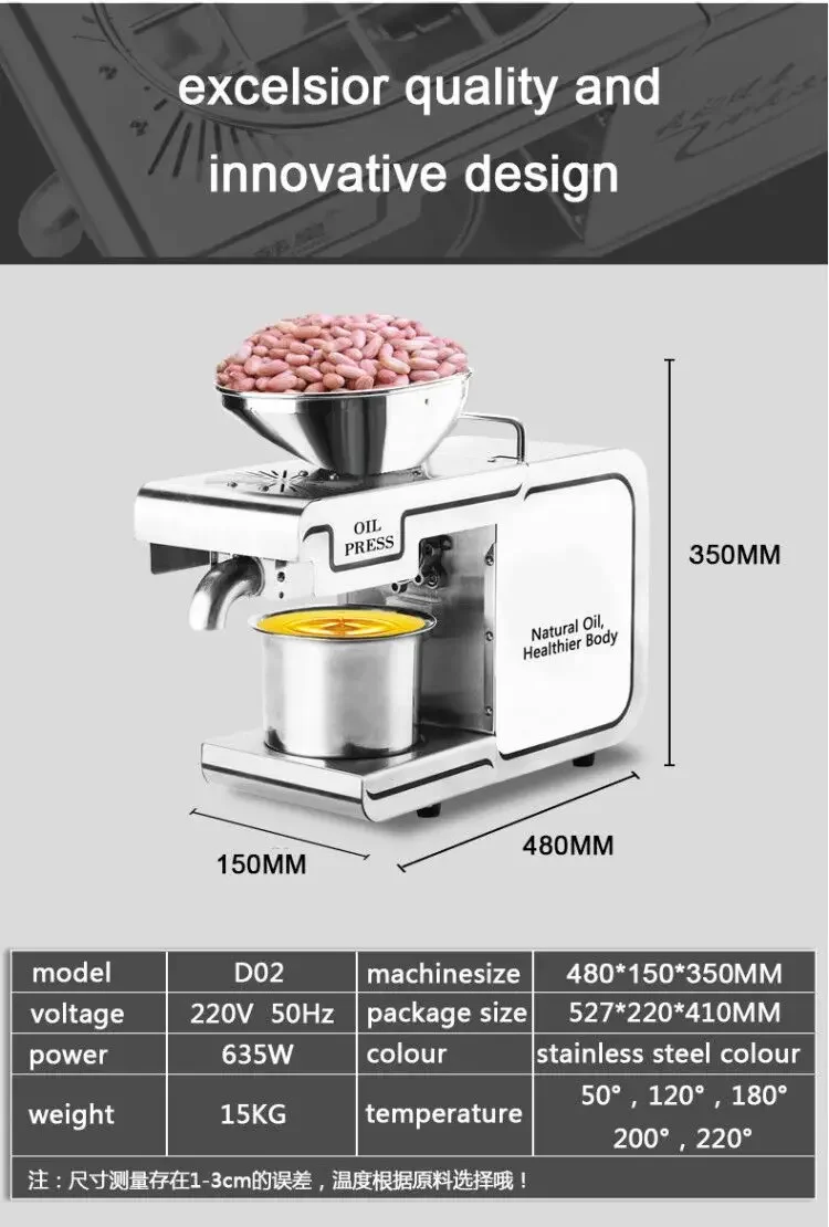 Zonnebloem Mini Olie Persmachine Sesam Pinda Olie Persmachine Automatische Machine Nieuw Product 2020 Hennep