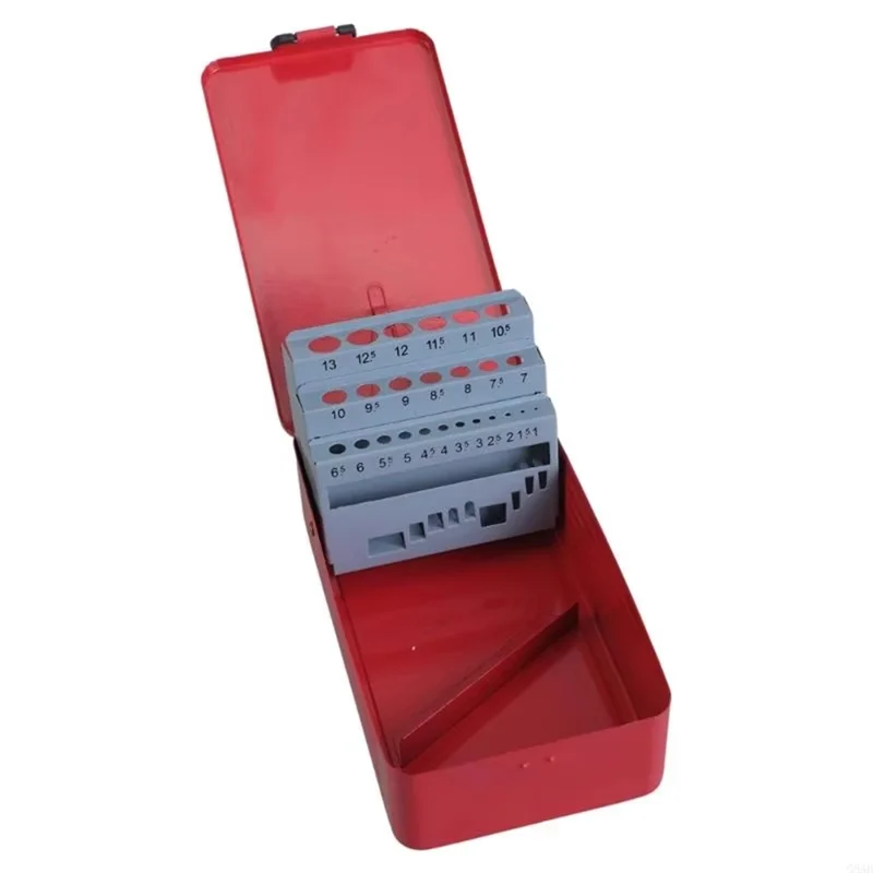 B17B 25Pcs Twist Drill Bit Case Drill Bit Dispenser Organizer, Empty Drill Bit Index Box Storage Case