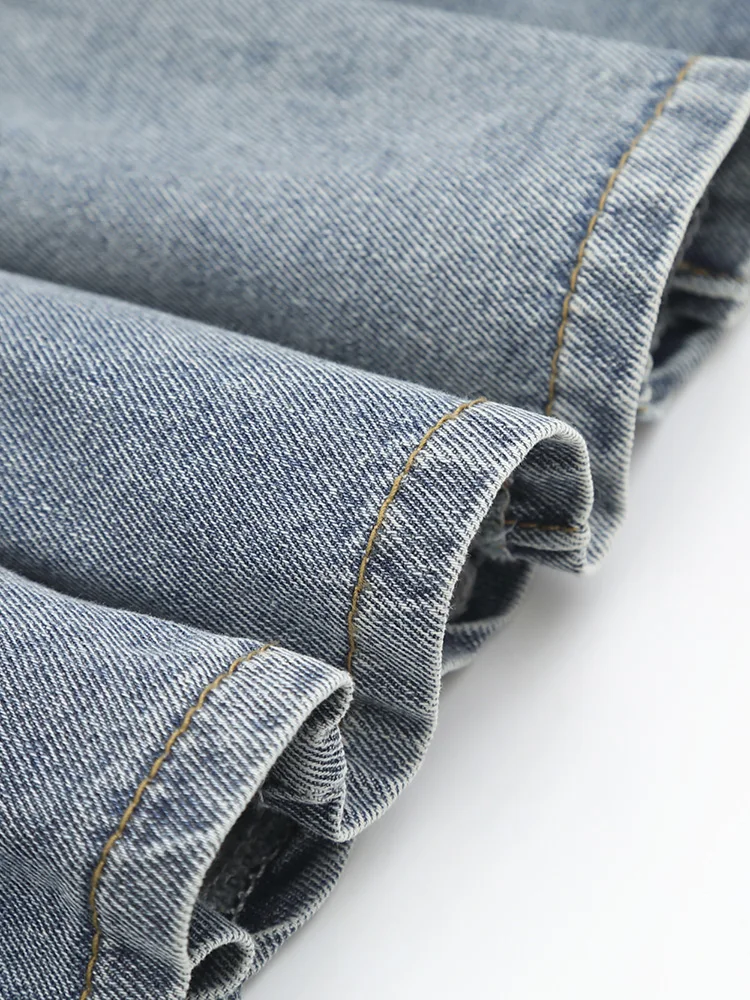 GIBSIE حجم كبير الخريف جديد عالية الخصر غسلها الدنيم تنورة المرأة Y2K ريترو كل مباراة مطوي التنانير الصغيرة موضة الشارع الشهير #6