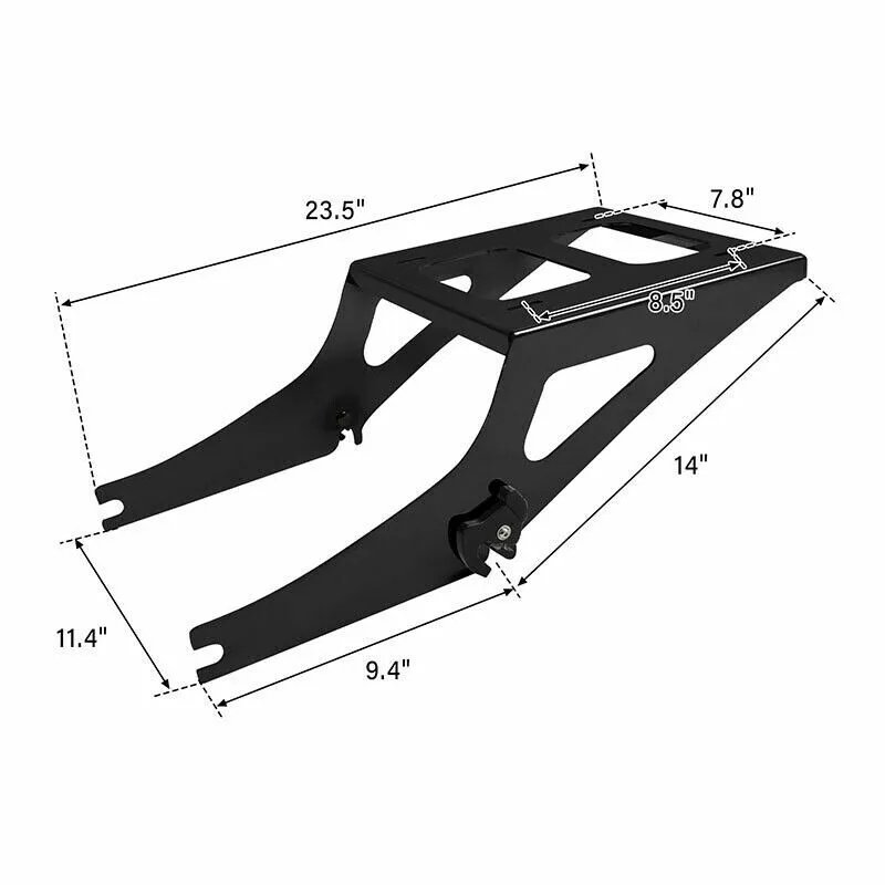 Bagages de moto T1 pour Harley Tour Pak, pack de coffre, Fat Boy, Fatboy, FLSTF, Softail, 2008-2017, 2009, 2010, 2011, 2012, 2014