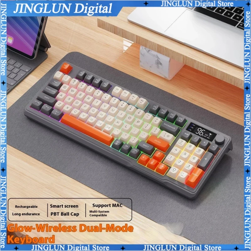 

Ziyoulang M96 Wireless Keyboard With Screen,gaming Keyboard Bluetooth Dual-mode Connection,multi-device Linking,ergonomic