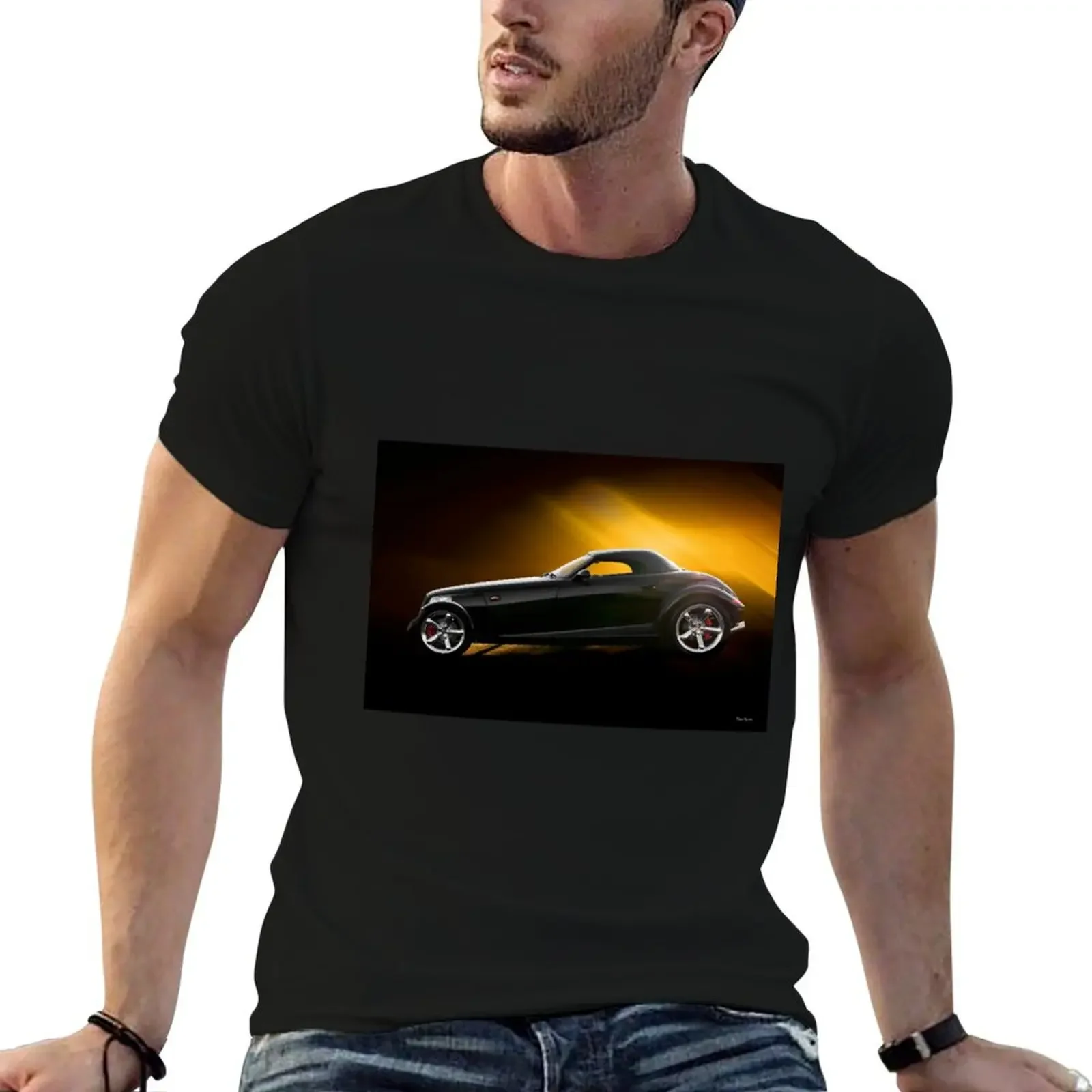 

2000 Plymouth 'Black Panther' Prowler T-Shirt man t shirt oversized graphic tee hippie clothes t shirt men