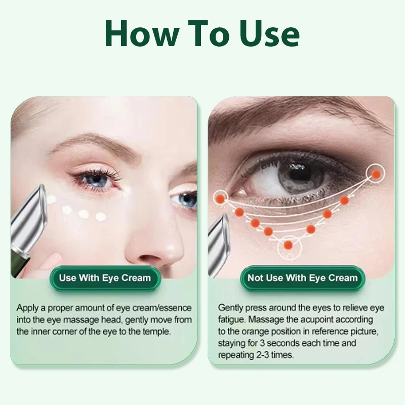 5 In 1 Electric Eye Massage ปากกาขนาดเล็กและแบบพกพา Beauty Facial สําหรับ Relax Eye Dark Circles Eye กระเป๋า Puffiness Skin Care เครื่องมือ