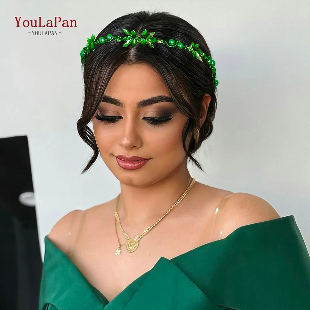 

YouLaPan Crystal Wedding Headband Rhinestone Bridal Headpiece Girl Head Chain Woman Hair Accessories for Party Headwear HP132