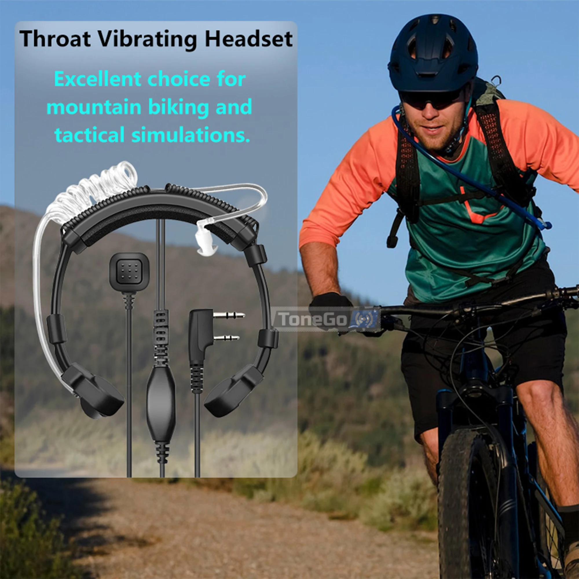 1/2/5 قطعة الحلق Mic اسلكية تخاطب قابل للتعديل (الخيار) الصوتية سماعة أذن بأنبوب ل Baofeng DM-32 5R-Mini Retevis RT22 RT3S هام راديو