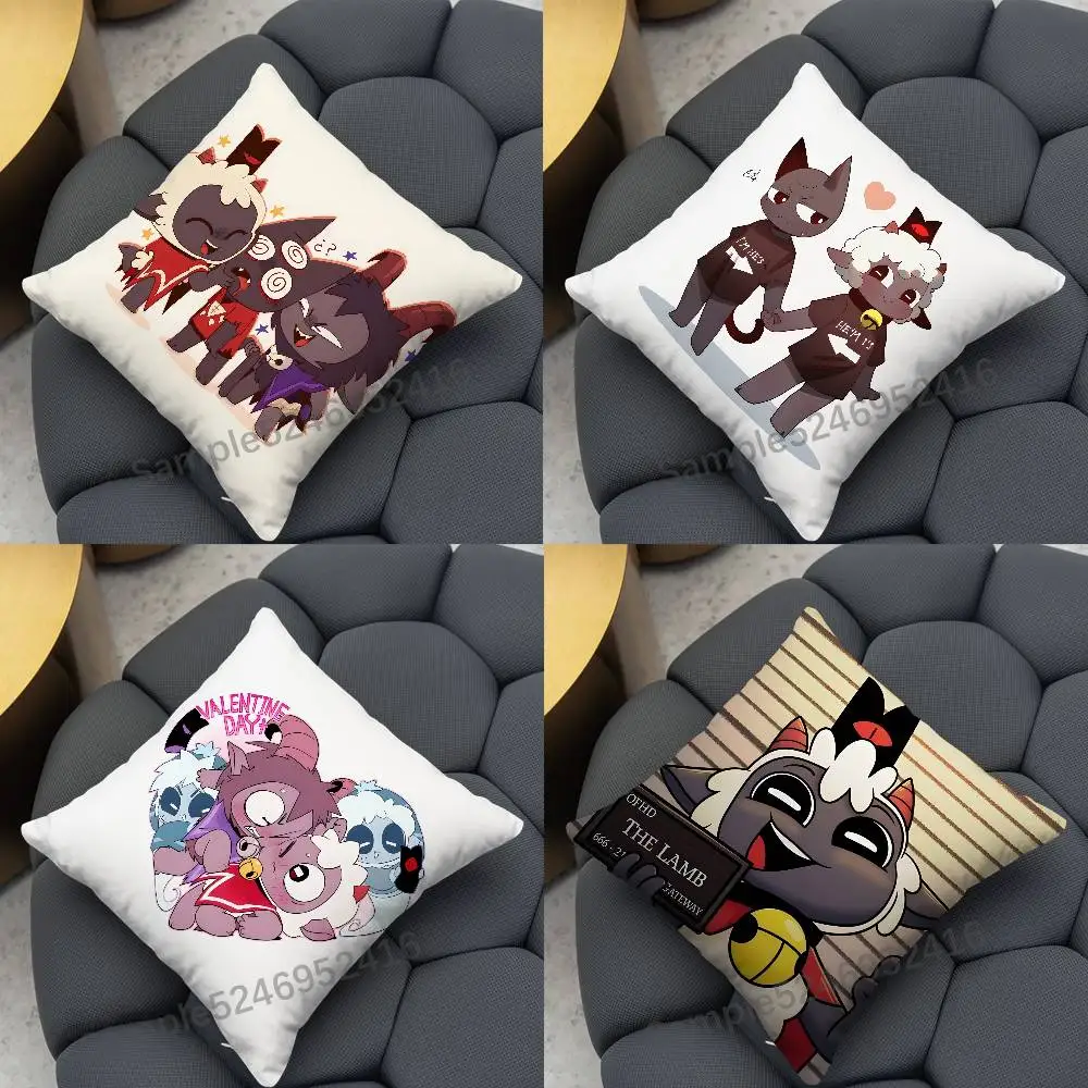 Game Square Cushion C-Cult Of The Lamb Pillow Case Ultra Soft Skin Friendly Fabric Cloud Like Comfort & Concealed Zipper