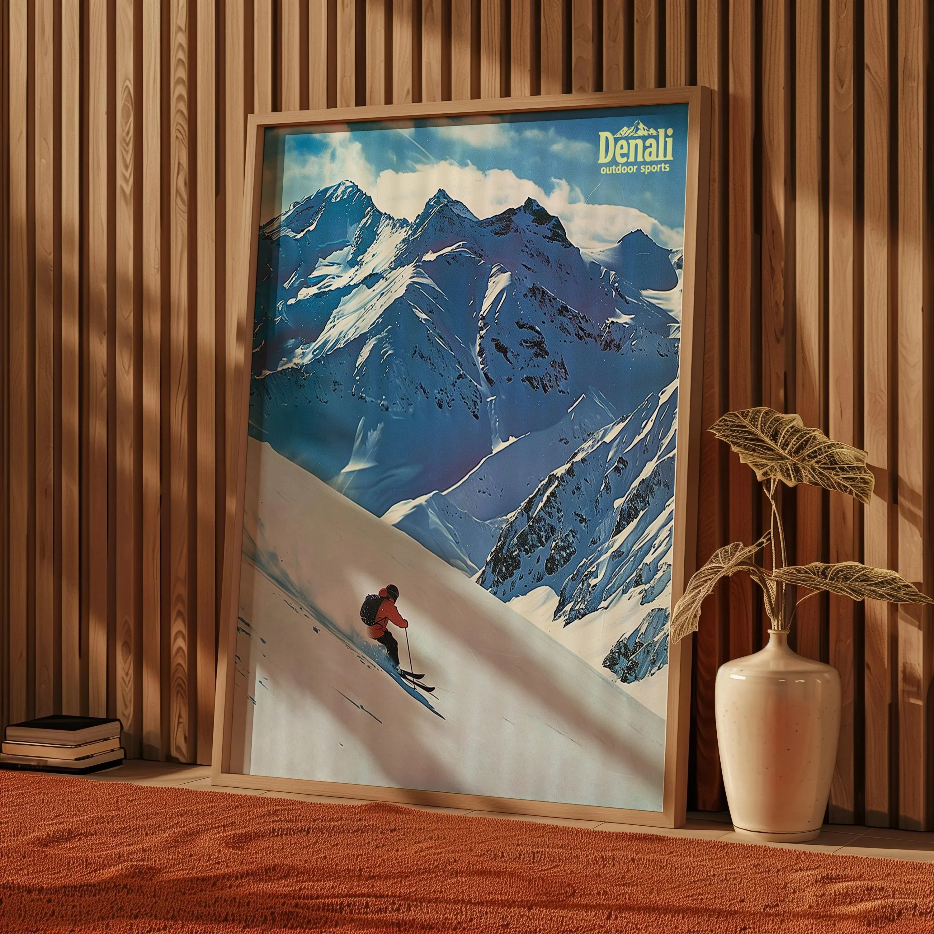 Vintage Skiing Magazine Poster, Ski Wall Art Poster, Outdoor Ski Catalogue Poster, Skiing Magazine Wall Art Print, Retro Art