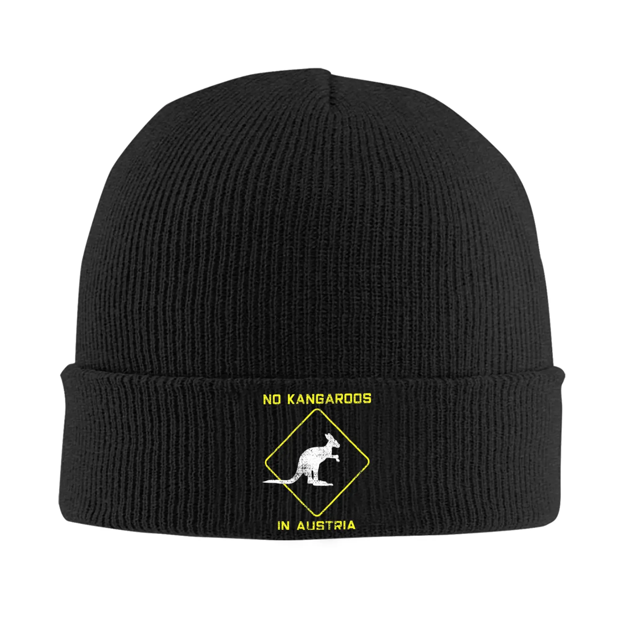 No Kangaroos in Austria Knitted Caps for Women Men Beanie Autumn Winter Hat Acrylic  Warm Cap