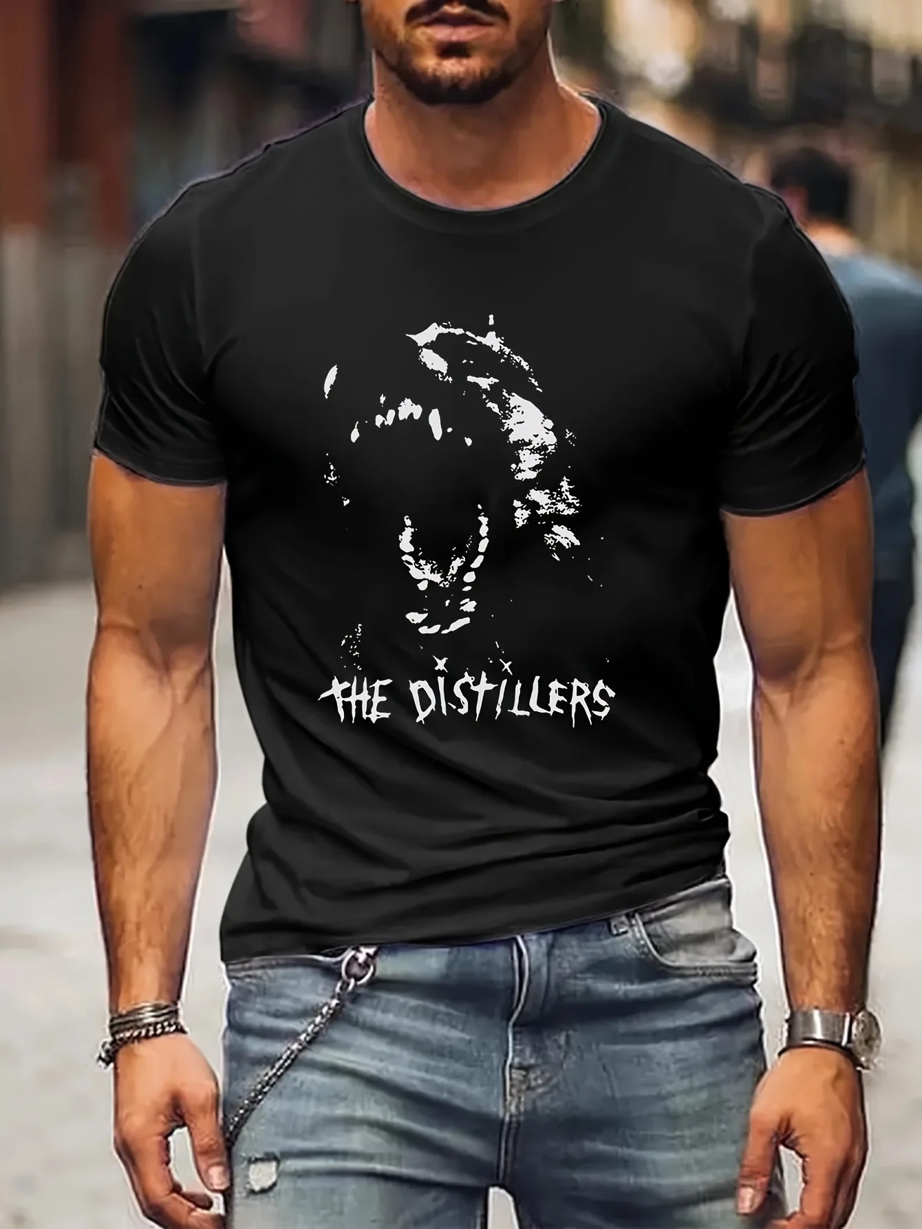 The Distillers Snarl  Summer Men's Tee Shirt Men Gift Anime Men T shirt Printed T-Shirt B5022842