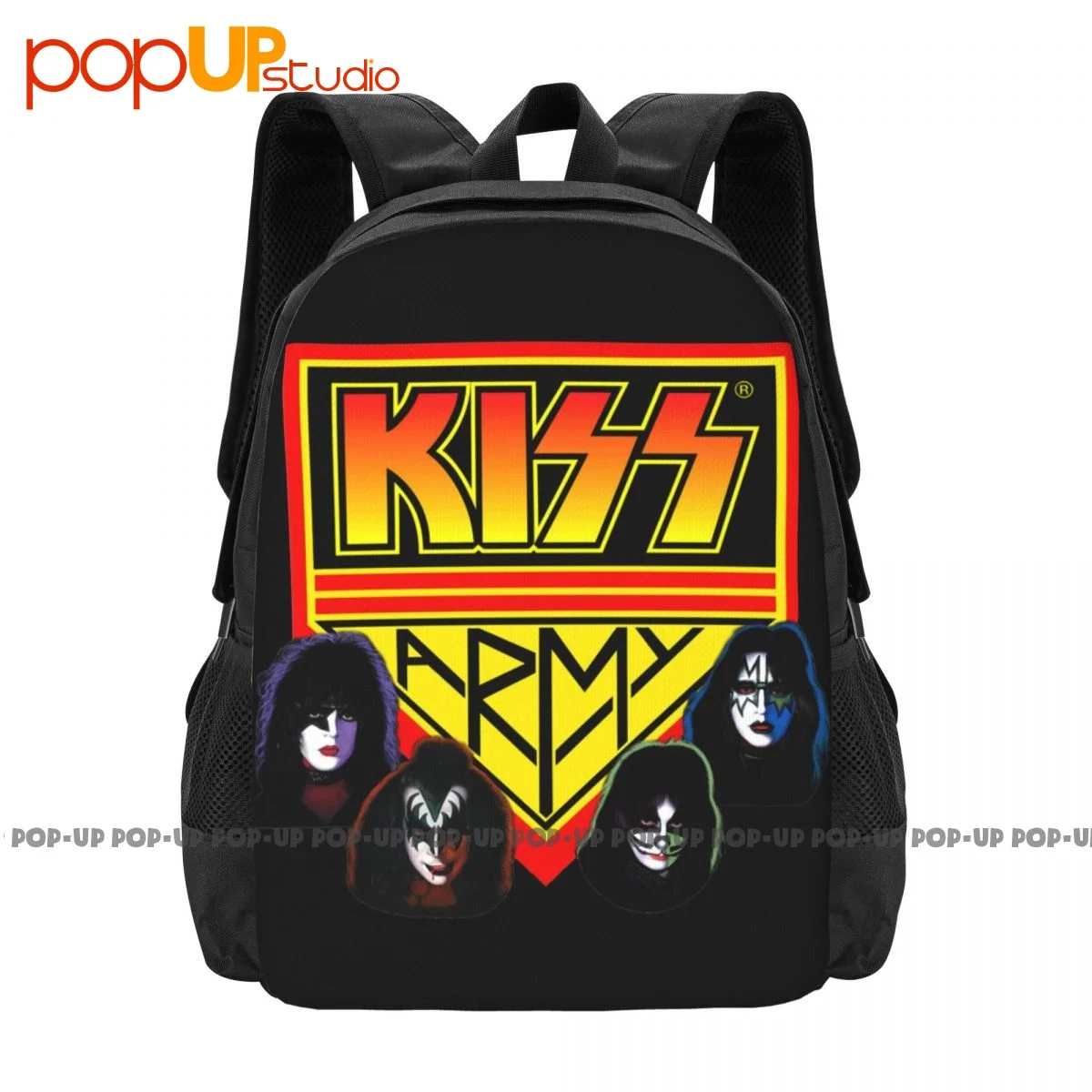 Kiss Army Lights Makeup On Stagenew Band Merch Backpack Large Capacity Cute Swimming Gymnast Bag Large Capacity