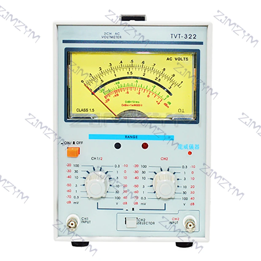 TVT-322 Dual Channel Milivoltmeter Double Needle Millivoltmeter New Design High Quality Pointer Voltage Measuring Instruments