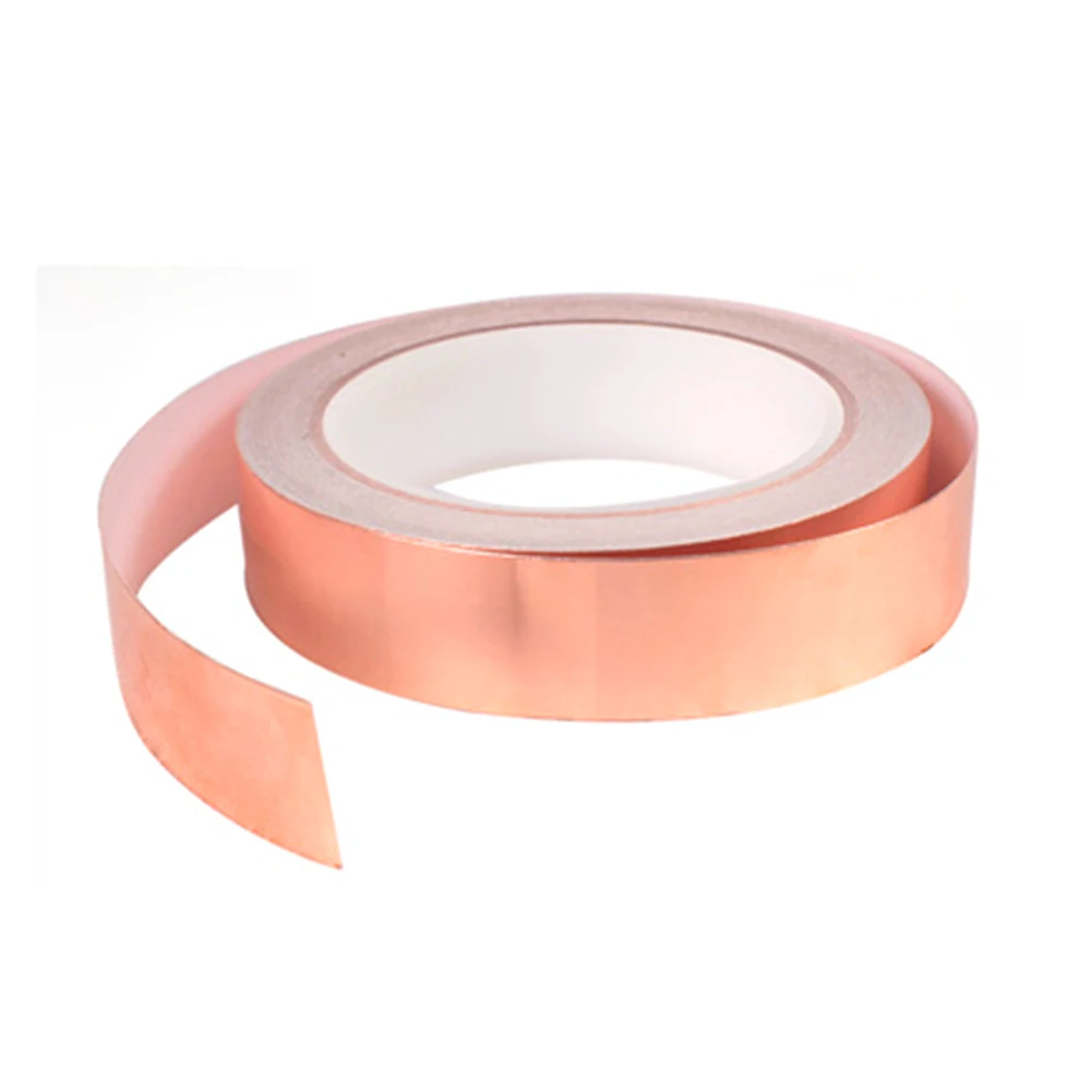 전도성 구리 호일 테이프, 단열 테이프, 자기 접착 슬러그 방지 테이프, 전기 수리용 양면 25mm, 5m