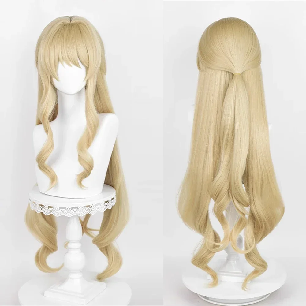 Women And Men Wig Synthetic Long Wavy Blonde Fluffy Game Cosplay Women Hair Heat Resistant Wig For Party