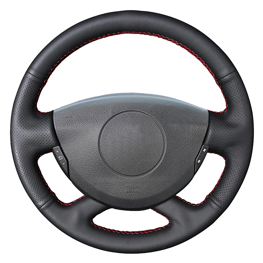 

Black Genuine Leather Car Steering Wheel Cover For Renault Laguna 2001-2007 Vel Satis 2001-2005 Grand Espace 2003-2008 Trafic