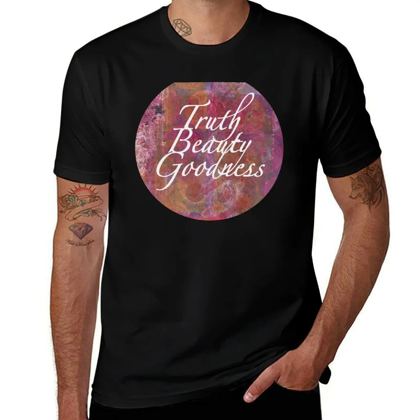

Truth, Beauty, Goodness Colorful Circle T-Shirt essential t shirt T-shirts oversize Blouse heavyweight t shirts for men