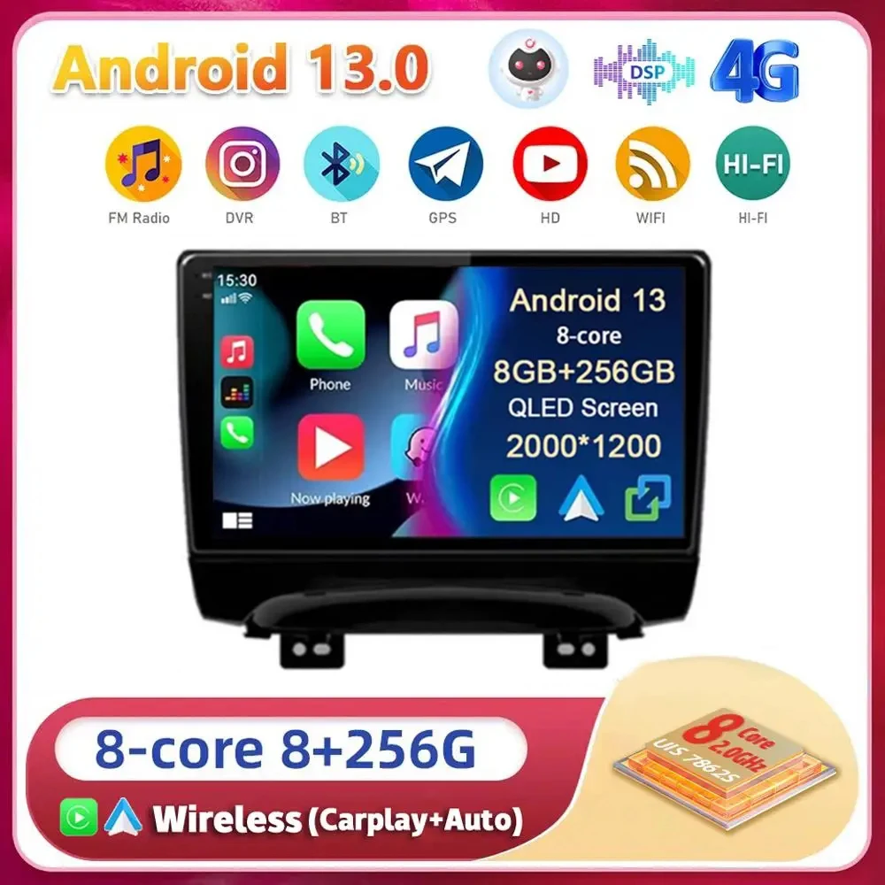 

Android 13 Carplay Auto WIFI+4G For JAC Refine S3 2013 2014 2015 2016 Car Radio GPS Multimedia Player Stereo Head Unit 2din DSP