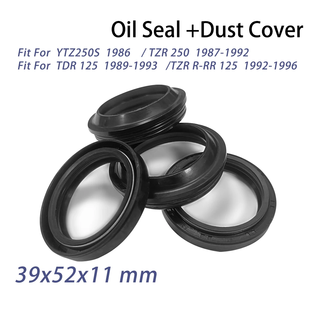 

Fit for Yamaha TZ250S 1986 TDR125 89-93 TZR R-RR 125 92-96 TZR 250 Front Fork Oil Seal 39x52x11 Dust Seal