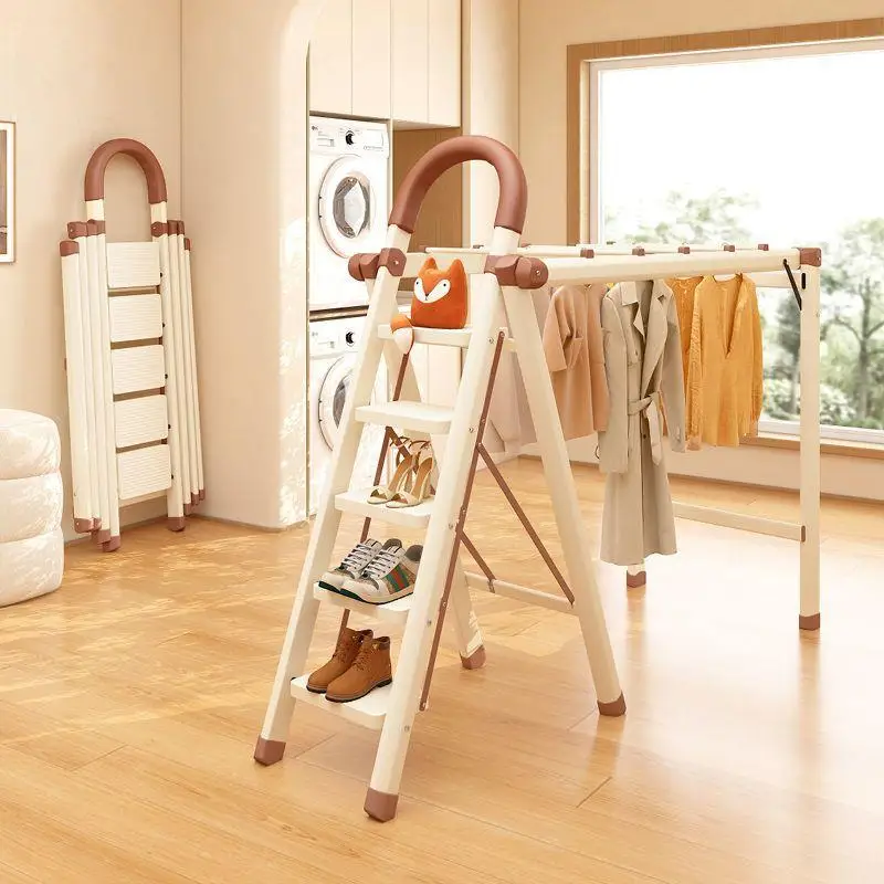 indoor-multi-functional-portable-retractable-ladder-clothes-drying-rack-two-in-one-car-pulling-stepladder-home-use-folding-chair