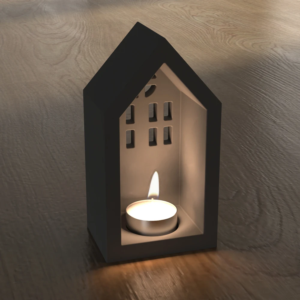 House Design Concrete Candlestick Silicone Mold DIY Tea light Candle Holder Cement Palaster mold Home decoration Molds