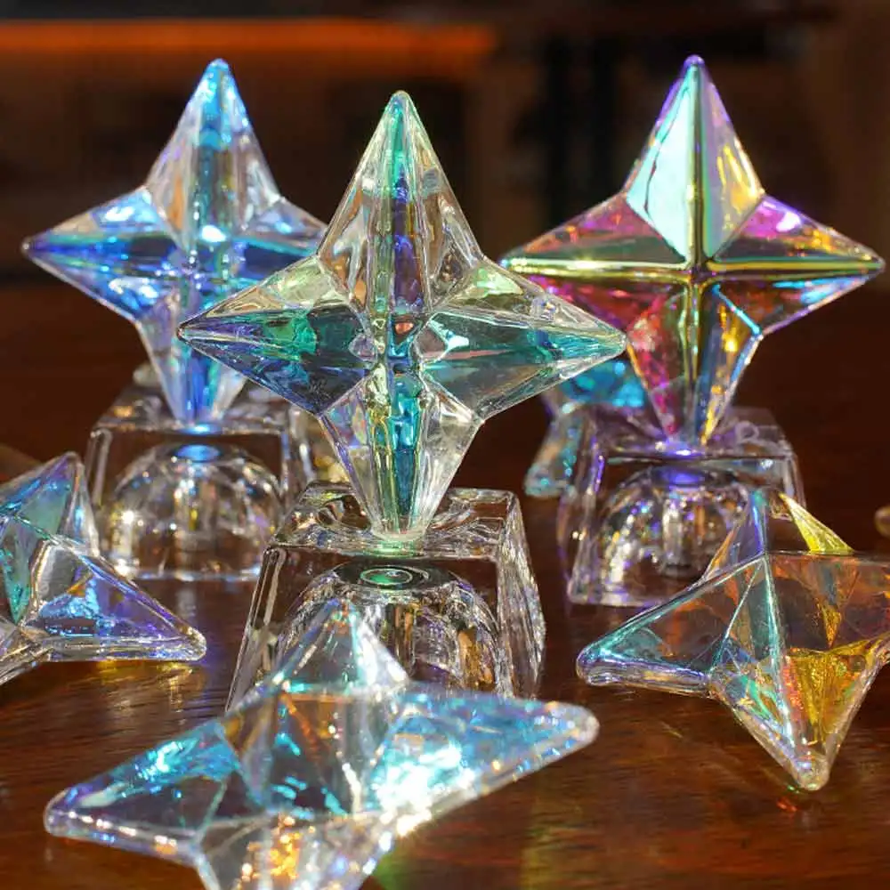 Juego Genshin Impact periféricos Primogems modelo vidrio sintético adornos coleccionables Keqing/Yae Miko figura juguetes regalos de cumpleaños