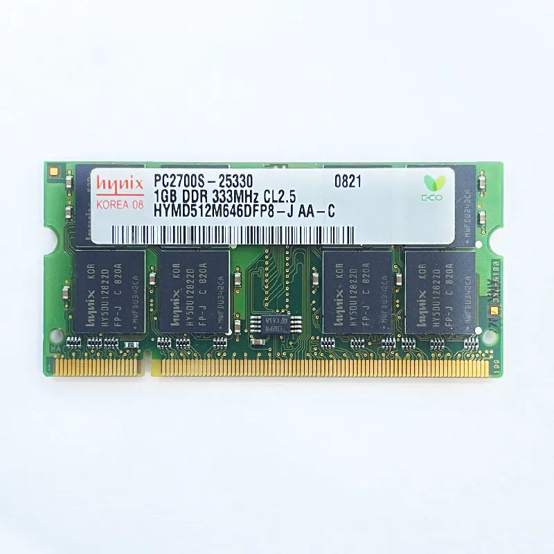 Hynix-memória ram para laptop, ddr ddr1, 512mb, 333mhz, pc-2700s, sodimm 333, intel para amd pc2700s