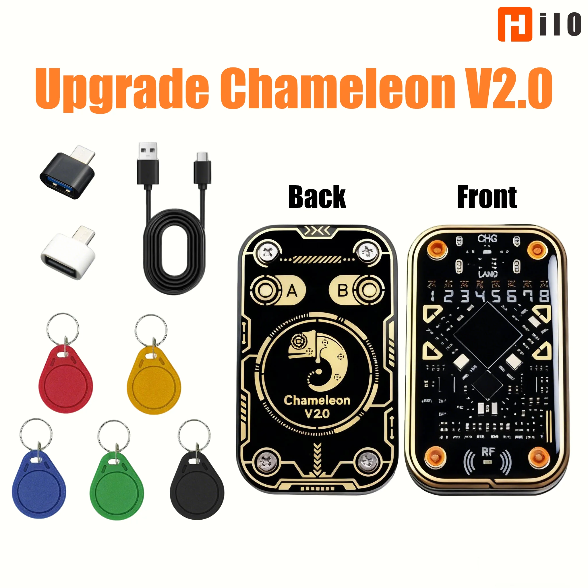 

Hilo New Chameleon Ultra Бесконтактный эмулятор смарт-карт, совместимый с идентификатором IC Reader Tag Copier с NFC Read Writer RFID Smart Chip