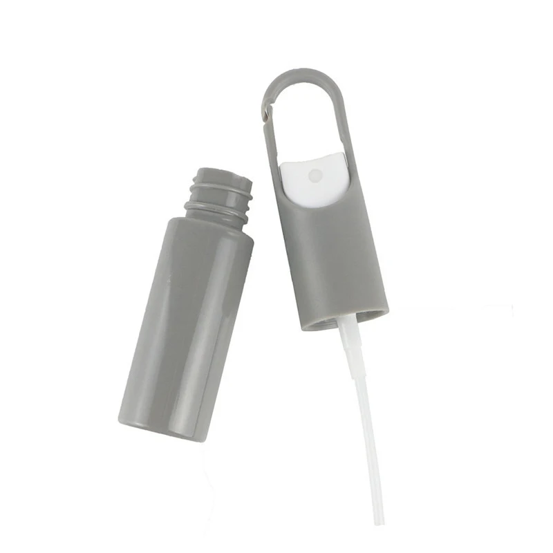 20ml mini portátil recarregável fragrância desinfetante para as mãos álcool gancho garrafa portátil com bomba de spray recipiente de perfume vazio