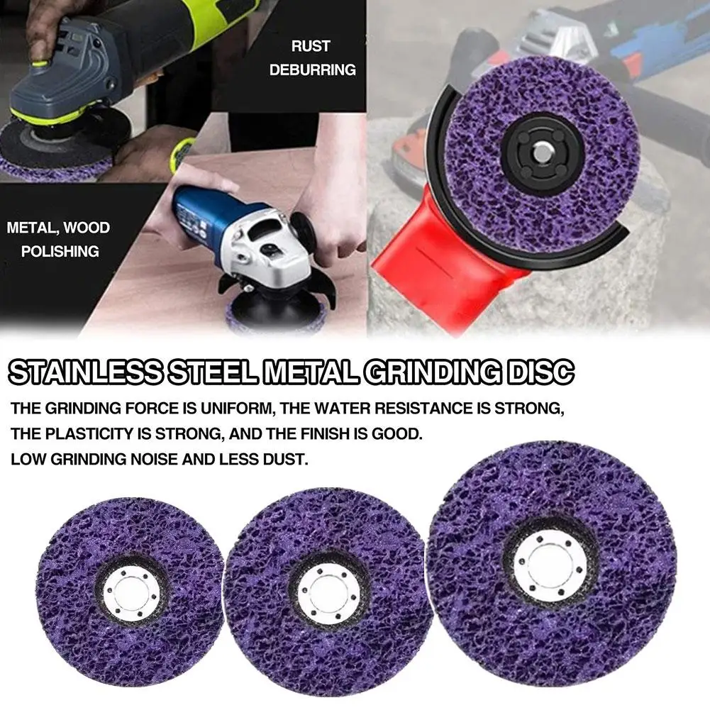 

100/115/125mm Circular Grinding Disc Wheel Polishing Paint Rust Removal Clean For Angle Grinder Power Tool Accessories F0U4